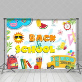 Aperturee - Stationery Sun Pool Summer Back To School Backdrop